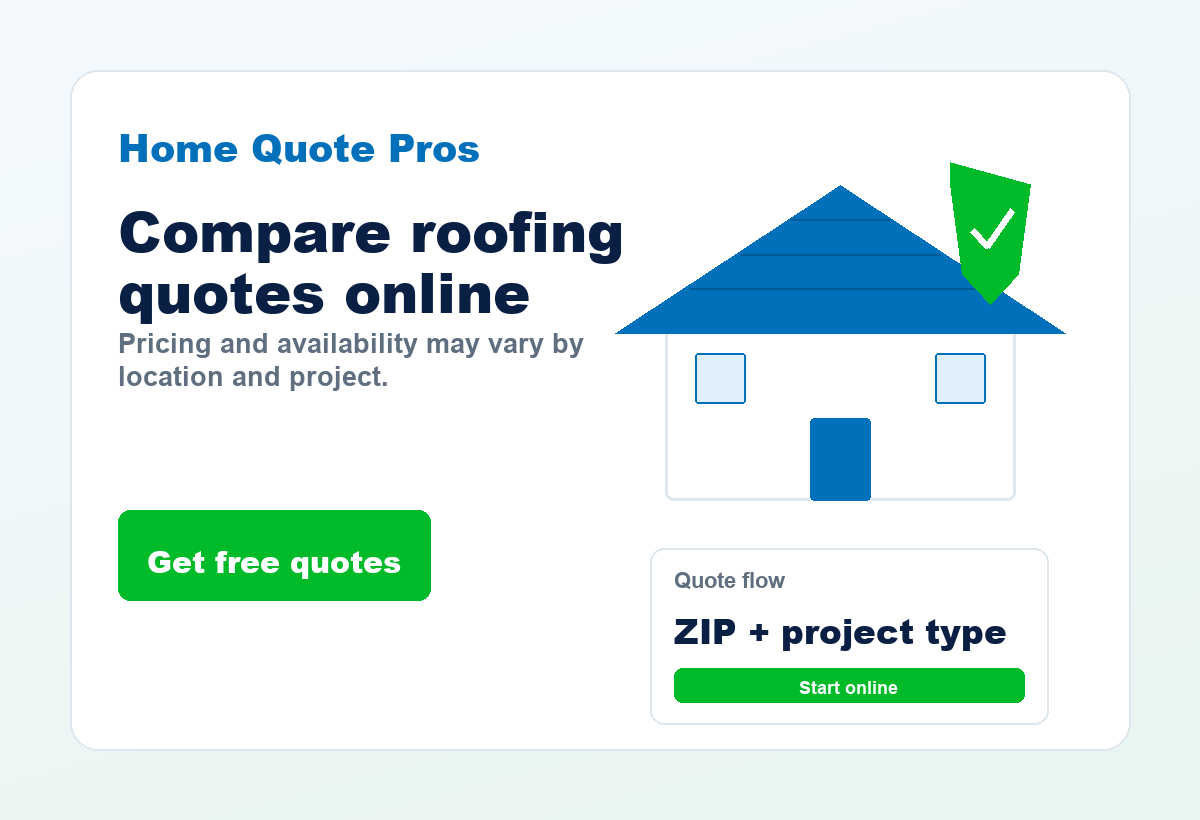 Roofing quote comparison preview